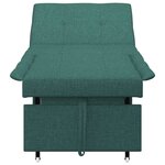 vidaXL Canapé-Lit Vert foncé 194 x 67 x 37 cm tissu