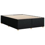 vidaXL Cadre de lit sans matelas noir 140x200 cm tissu