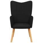 vidaXL Chaise de relaxation Noir Tissu