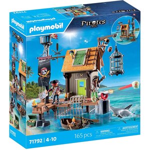 PLAYMOBIL 71792 - Pirates Port de pirates avec repaire  prisons et canon