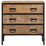 vidaXL Buffets 2 Pièces 70x35x70 cm bois de manguier brut massif