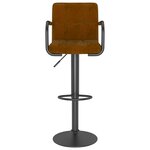 vidaXL Tabouret de bar Marron Velours