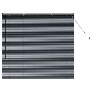 vidaXL Stores vénitiens Gris foncé 130 x 140 cm Aluminium