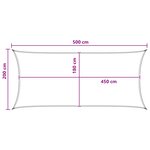 vidaXL Voile d'ombre Anthracite et blanc 2 x 5 m HDPE