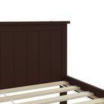 vidaXL Cadre de lit Marron foncé Bois de pin massif 90x200 cm