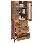 vidaXL Haut Armoire avec tiroir 2 Pièces Bois ancien Bois d'ingénierie