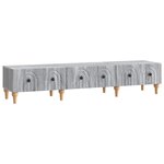 vidaXL Meuble TV Sonoma gris 147 x 34 5 x 30 cm Bois d'ingénierie