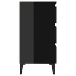 vidaXL Buffet Noir brillant 60x35x69 cm Bois d’ingénierie