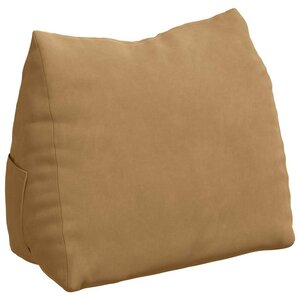 vidaXL Coussin de Dos Marron 60 x 20 x 50 cm Tissu en velours côtelé