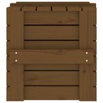 vidaXL Boîte de rangement Marron miel 58x40 5x42 cm Bois massif pin