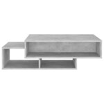 vidaXL Table basse Gris béton 105x55x32 cm Aggloméré