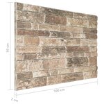 vidaXL Panneaux muraux 3D avec design de brique multicolore 10 Pièces EPS