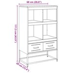 vidaXL Buffet haut rose 68 5x39x111 5 cm acier laminé à froid