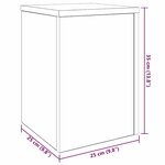 vidaXL Support de Plante 2 Pièces Chêne noir 25 x 25 x 35 cm