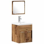 vidaXL Ensemble de mobilier de salle de bain 4 Pièces Bois Ancien