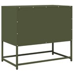 vidaXL Meuble TV vert olive 68x39x60 5 cm acier laminé à froid