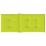 vidaXL Coussins de chaise de jardin à dossier haut lot de 6 vert vif