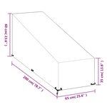 vidaXL Housses pour chaise longue 2 Pièces 12 œillets 200x65x35/60 cm PE