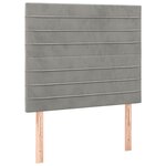 vidaXL Sommier à lattes de lit et matelas Gris clair 90x190 cm Velours