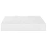 vidaXL Étagère murale flottante 2 Pièces Blanc brillant 23x23 5x3 8cm MDF