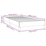 vidaXL Cadre de lit Gris foncé 80x200 cm Tissu