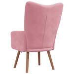 vidaXL Chaise de relaxation Rose Velours