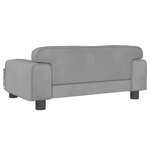 vidaXL Canapé pour enfants gris clair 70x45x30 cm velours
