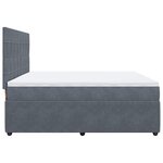 vidaXL Sommier à lattes de lit et matelas Gris foncé 200x200cm Velours