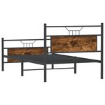 vidaXL Cadre de lit sans matelas chêne fumé 100x200 cm bois ingénierie