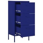 vidaXL Armoire de rangement Bleu marine 42 5x35x101 5 cm Acier