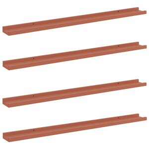 vidaXL Étagère Murale 4 pc Rouge 100 x 9 x 3 cm Bois d'ingénierie