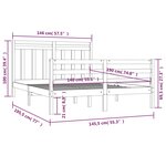 vidaXL Cadre de lit sans matelas 140x190 cm bois massif