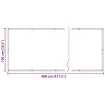 vidaXL Écran de balcon 100 x 400 cm Tissu Oxford Rectangulaire