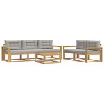 vidaXL Ensemble de canapés d'extérieur 6 Pièces Blanc et gris clair