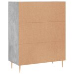 vidaXL Buffet gris béton 69 5x34x90 cm bois d'ingénierie