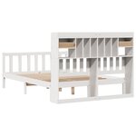 vidaXL Lit bibliothèque sans matelas blanc 160x200 cm bois pin massif