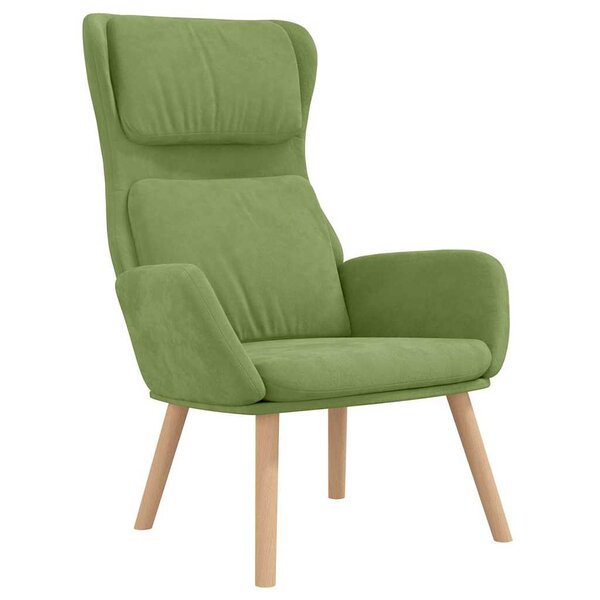 vidaXL Chaise de relaxation Vert clair Velours