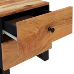 vidaXL Tables de chevet 2 Pièces 40x33x46 cm Bois d'acacia massif