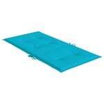 vidaXL Coussins de chaise à dossier bas lot de 6 turquoise tissu
