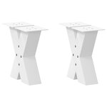 vidaXL Pieds de table basse en forme de X 2 pièces blanc 30 x (30-31) cm acier