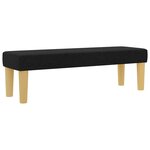 vidaXL Lit à ressorts avec coussin Noir 200 x 120 cm tissu