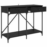 vidaXL Table console Chêne noir 100 x 39 x 78 5 cm Bois d'ingénierie
