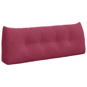 vidaXL Coussin de Dos Bordeaux 120 x 24 x 50 cm Velours