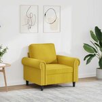 vidaXL Fauteuil Jaune 60 cm Velours