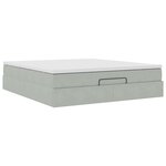 VidaXL Cadre de lit ottoman avec matelas gris clair 160x200 cm velours