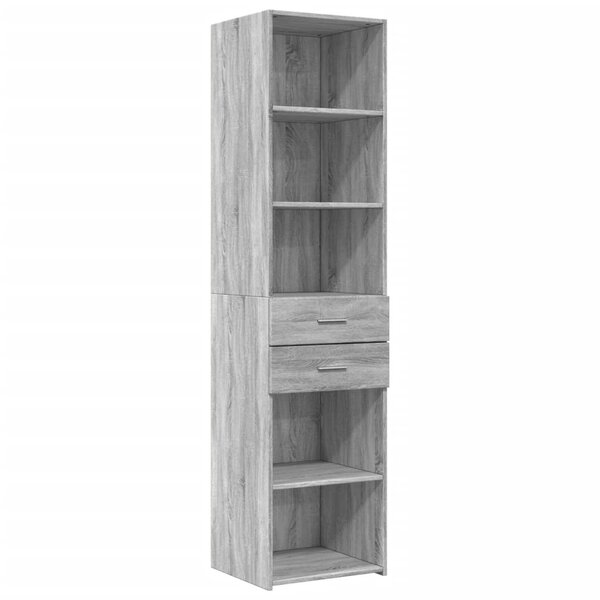 vidaXL Buffet haut sonoma gris 45x42 5x185 cm bois d'ingénierie