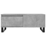 vidaXL Table basse Gris béton 90x50x36 5 cm Bois d'ingénierie