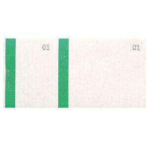 Bloc Vendeur À Bande Couleur 100 Feuillets Double Numérotage - Format 6  6x13 5 Cm - Vert - X 50 - Exacompta
