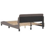 vidaXL Cadre de lit Dover taupe 120x200 cm tissu