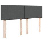 vidaXL Sommier à lattes de lit avec matelas Gris foncé 140x190cm Tissu